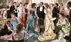 Reception to introduce a young man to society, c. 1900.