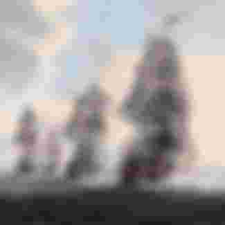 'A squadron of the Royal Navy running down the Channel' by Samuel Atkins (c. 1760-1810).