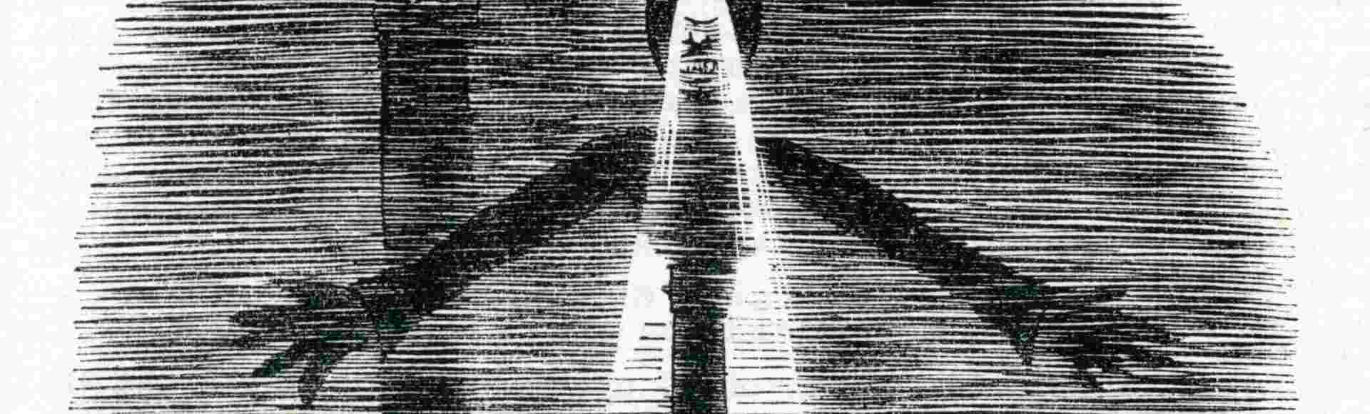 A satire on London's first traffic light.