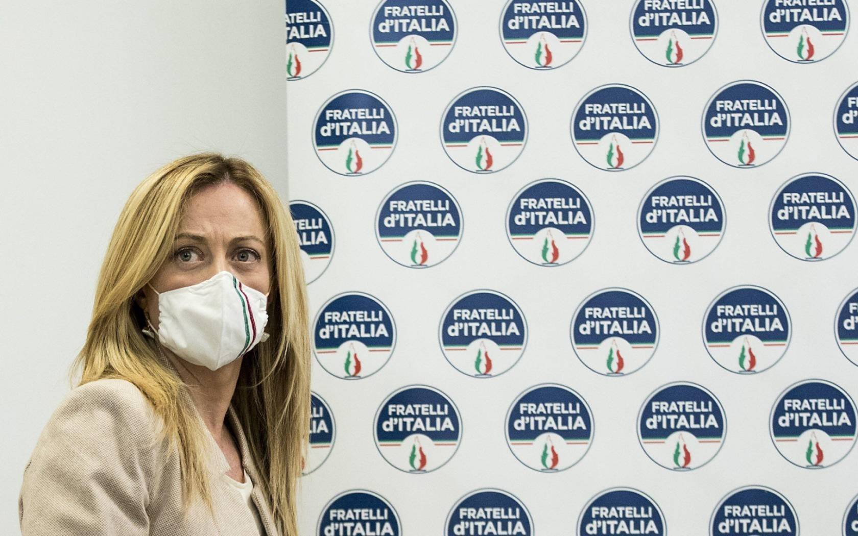 Giorgia Meloni leader of the Fratelli d'Italia party.
