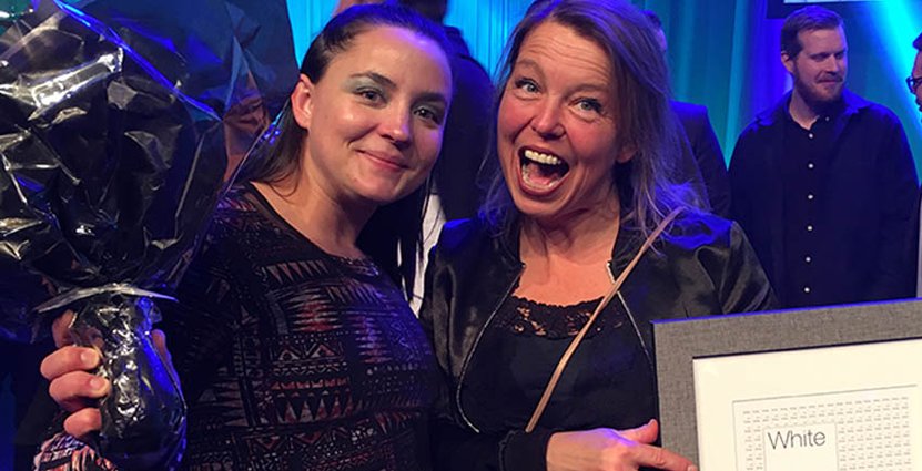 Glada vinnare. Linn Söderström och Lisa Lönner Pulkkinen prisades för poppuppen TakeOver med kvinnliga kockar. 