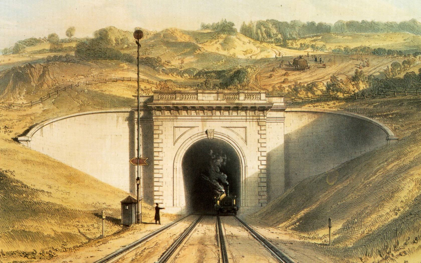 Box Tunnel, built by Isambard Kingdom Brunel in the 1840s.
