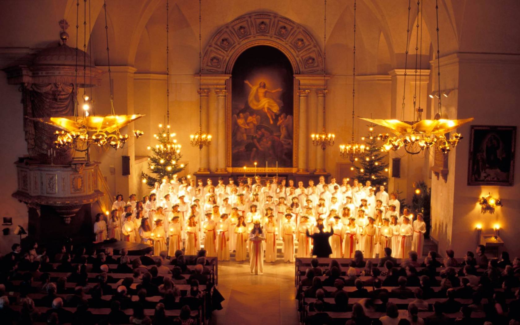The children's choir at Kungsholmen Church in Stockholm.