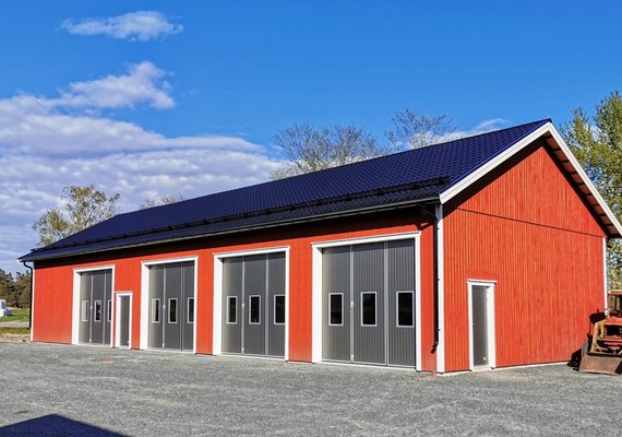 Maskinhall med 4:a portar