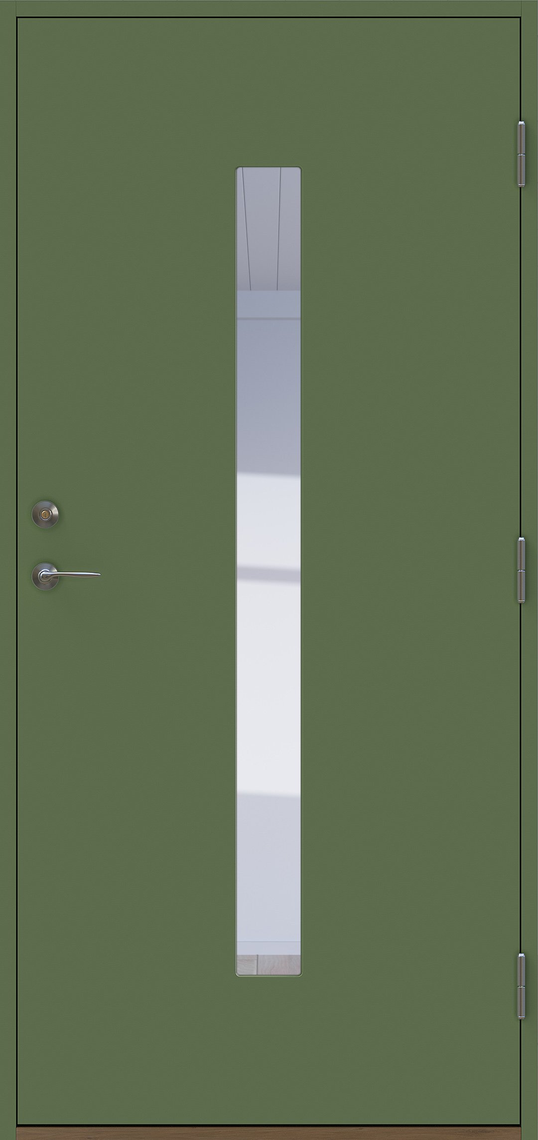 Stripe Slät centrerad Grön