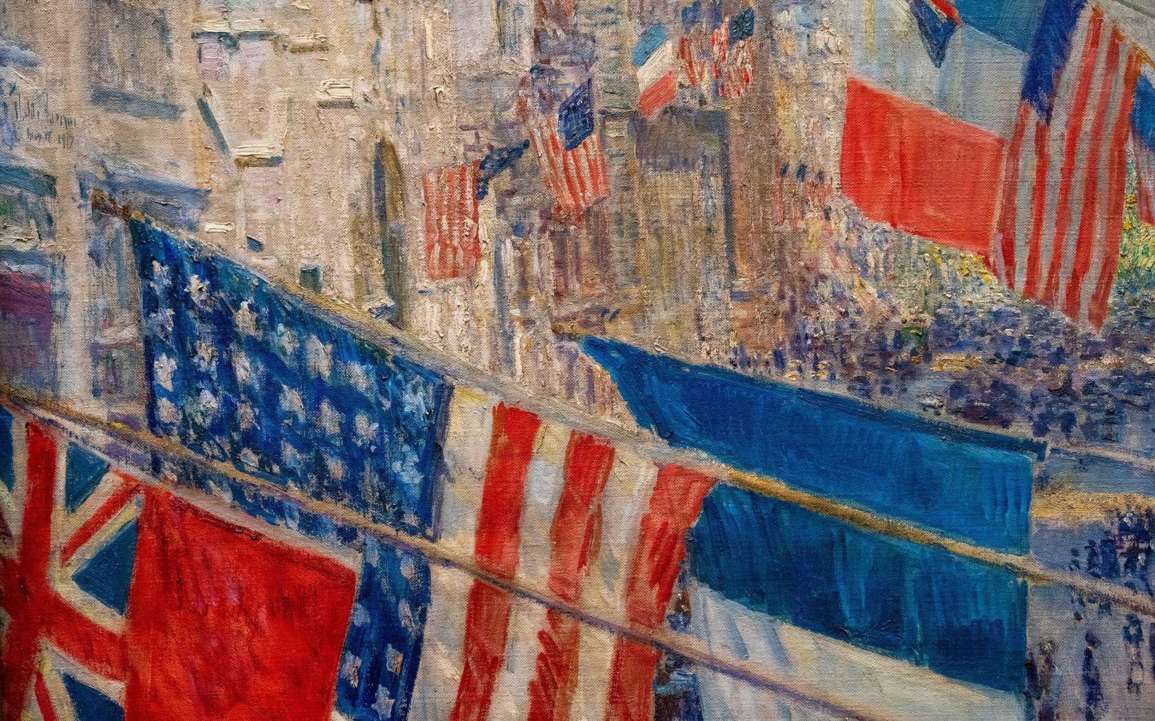 A painting titled Allies Day from 1917.