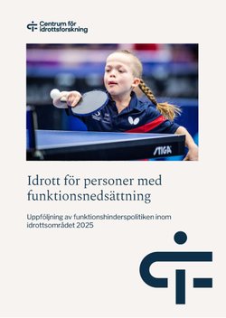 Idrott för personer med funktionsnedsättning – uppföljning 2025