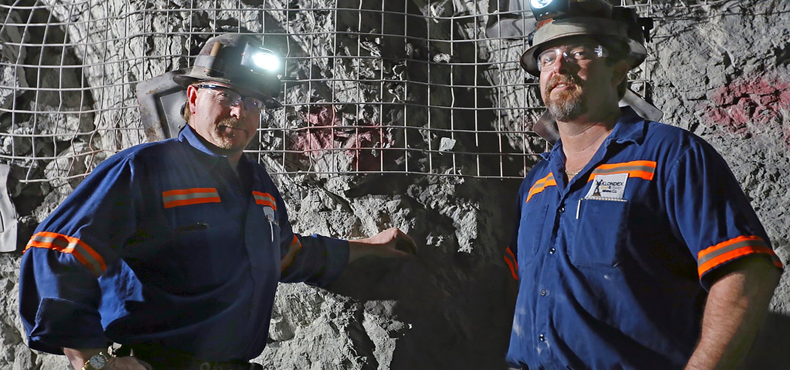 Mine general foreman Tim Crouch and mine manager Sid Tolbert oversee the Midas operation for Klondex.