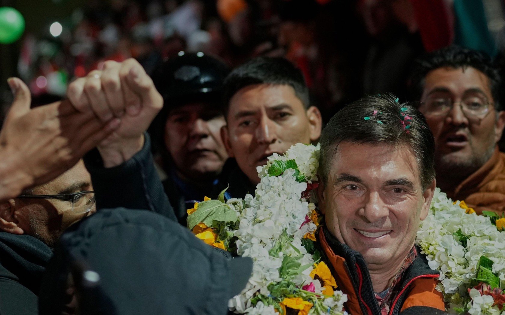 Bolivia's new president Rodrigo Paz at a campaign rally ahead of the runoff election in El Alto, Bolivia on 30 September, 2025. (Credit: Juan Karita/ Alamy)