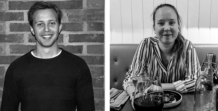 Hugo Lönnqvist Gustafsson och Elin Enqvist läser sista året på <br />
kockprogrammet på Örebro universitet.  Foto: Privat