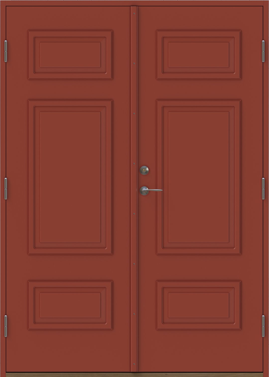 Norrsken dekor pardörr Röd