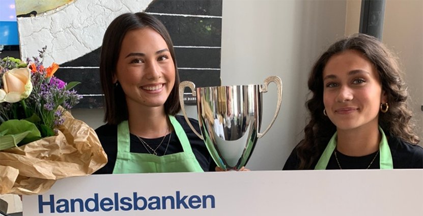 Årets vinnare av Kockduellen var Ella Moe och Izabella Dolama från Växjö. Foto: Visita