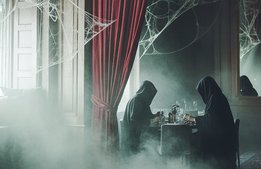 Halloween checkar in på Strawberrys hotell