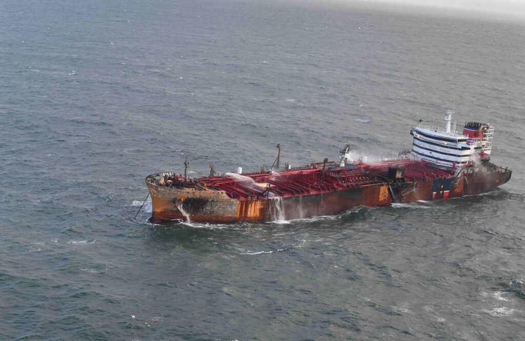 Stena Immaculate efter kollision på Nordsjön