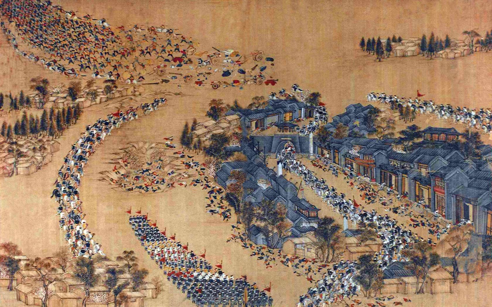 Qing forces ambush the Taiping Army at Wangjiakou, 1854.