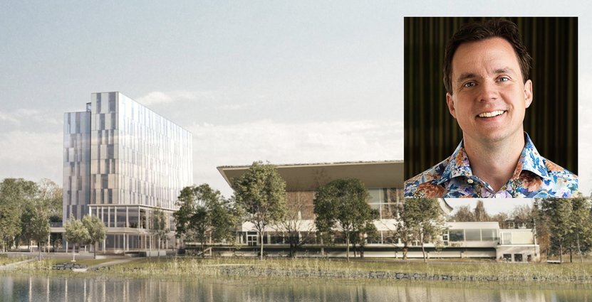 Jon Hillgren, grundare av Hernö Gin, ser fram emot hotellbygget som beräknas stå klart  2024. Foto: Pressbild