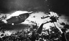 An underseas exploration vehicle designed and built by Capt. Jacques-Yves Cousteau.