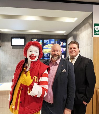 Patric Lundström var med och invigde McDonalds i Piteå.