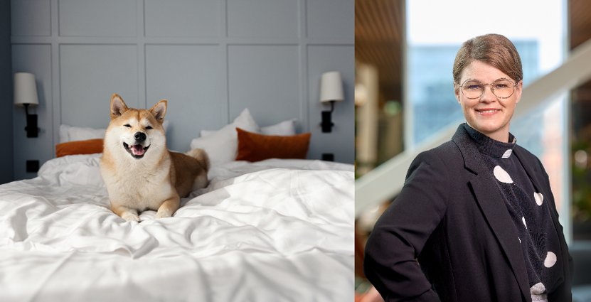 Hotellgäst och Mikaela Björkander, marknadschef på Scandic Hotels Sverige. Foto: Pressbilder