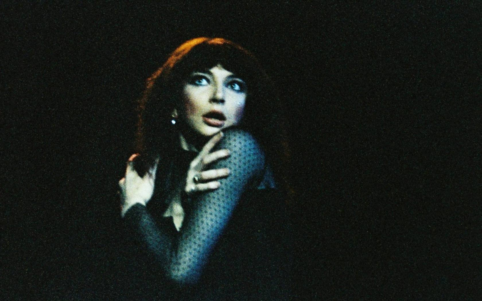 Kate Bush performs live in London, 1979.