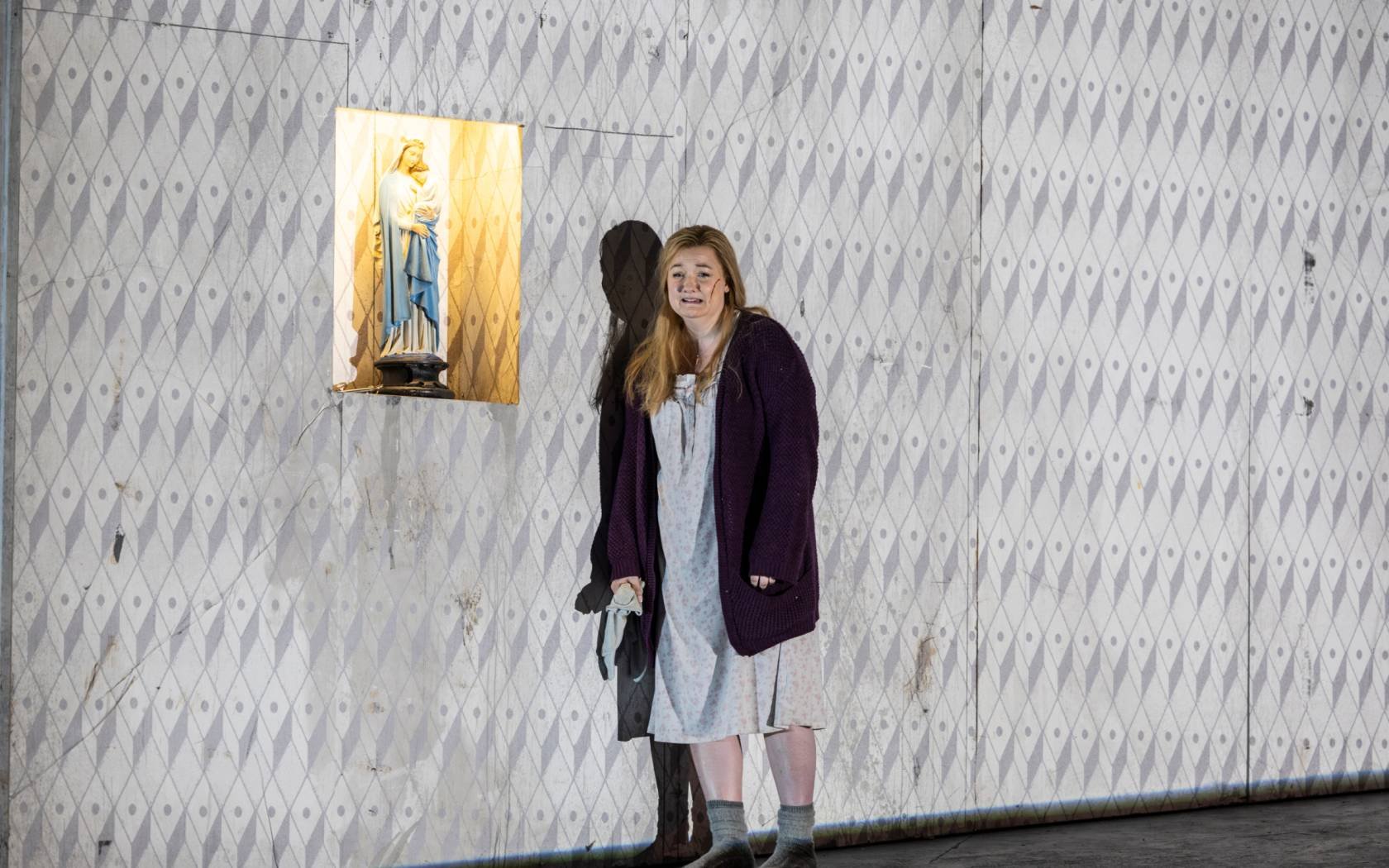 On set at English National Opera's Jenufa.