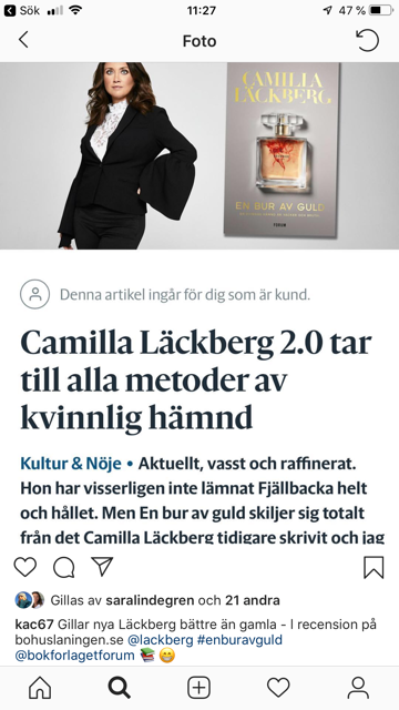 Hett sex utan texmexost – så hyllar läsarna nya Läckberg