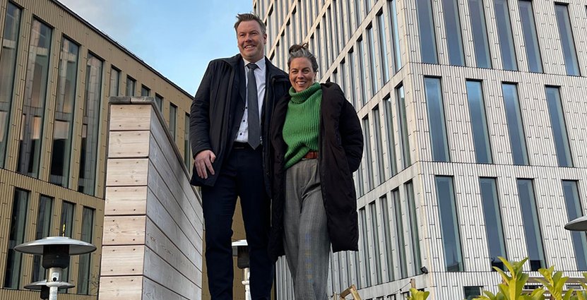 Jens Lyckman, vd Clarion Hotel Malmö Live, och Sandra Mastio 
