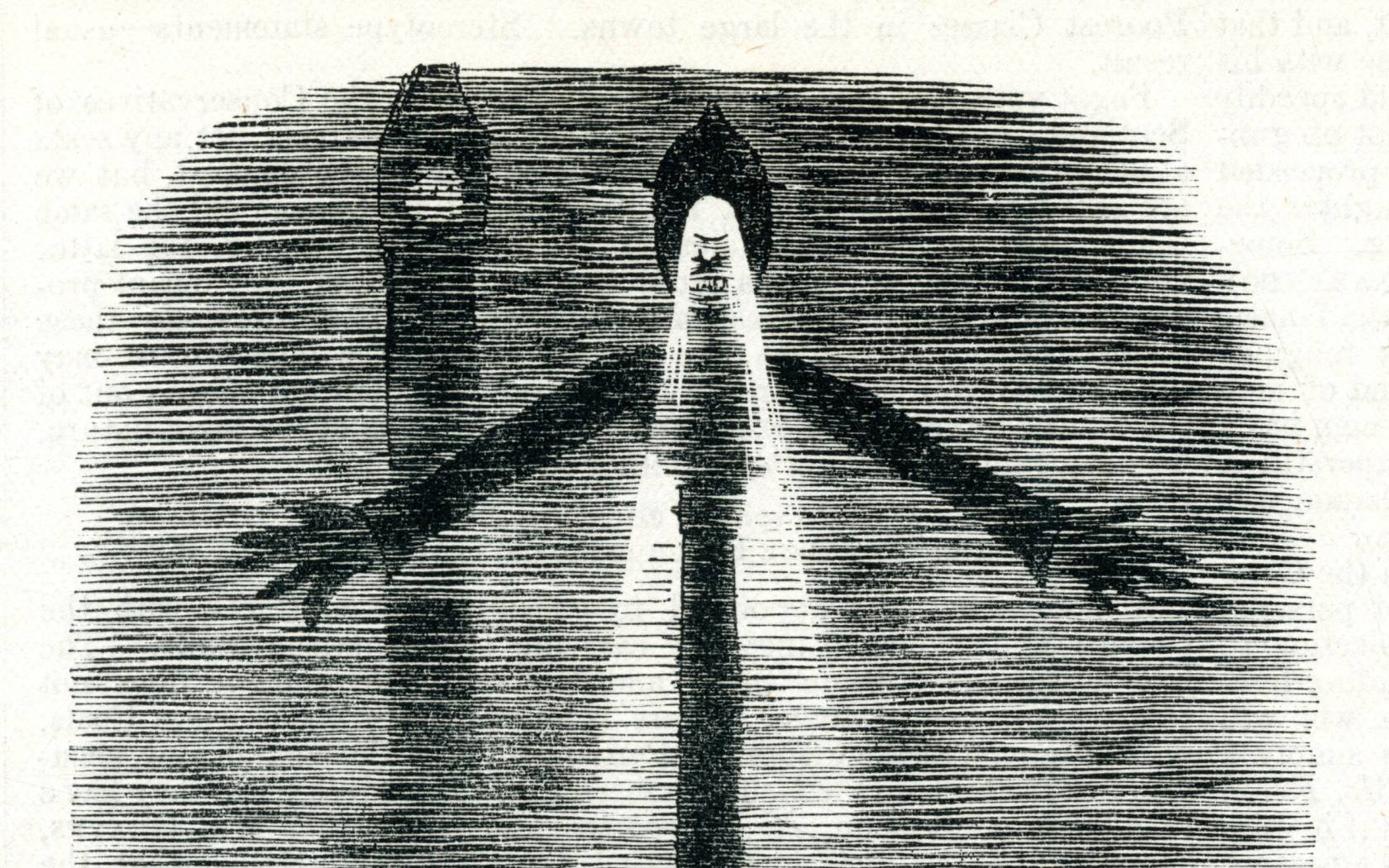 A satire on London's first traffic light.