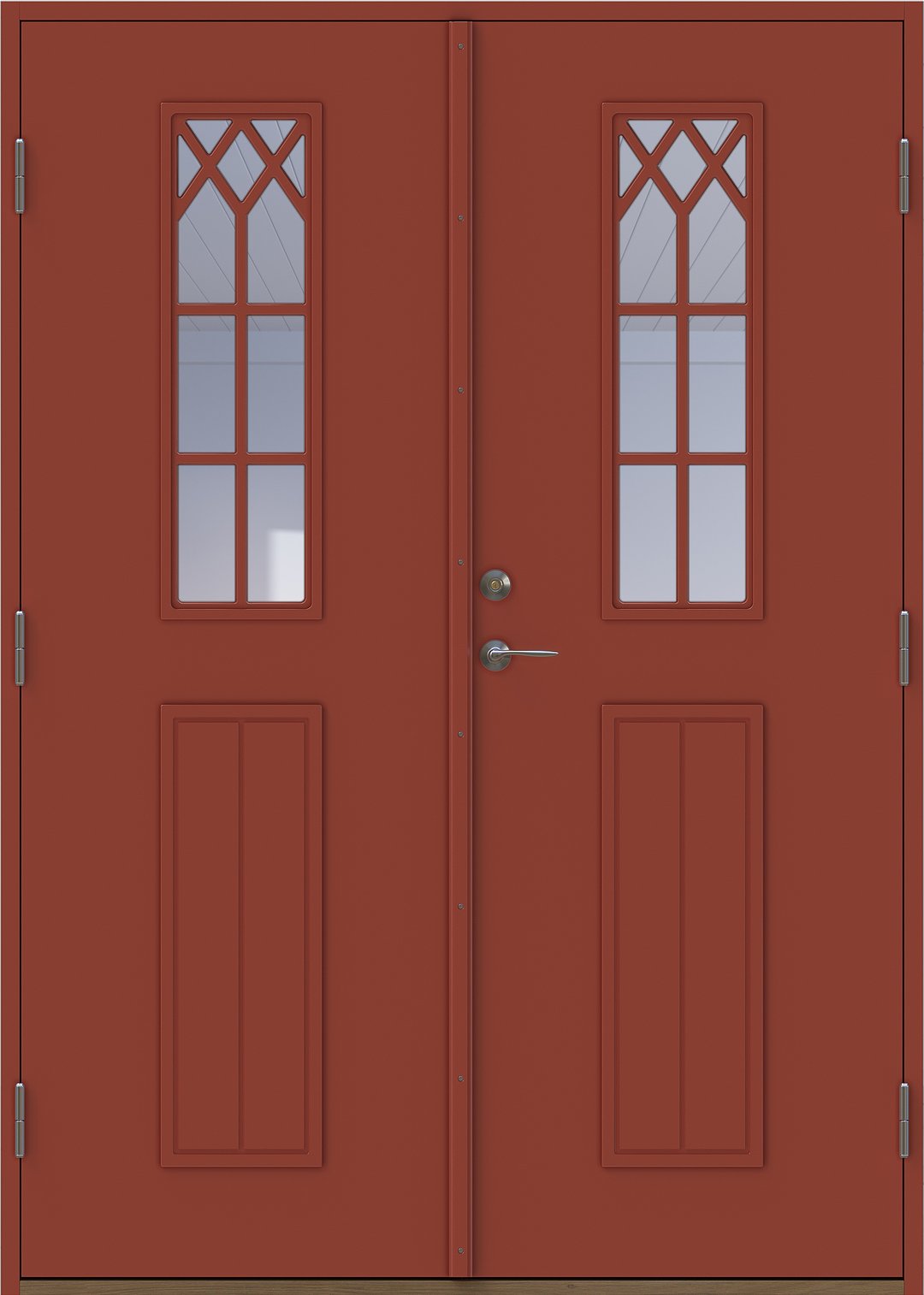 Garden pardörr Röd