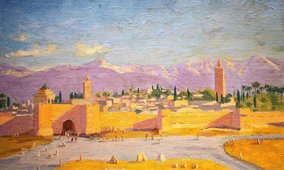 Sir Winston Churchill, 'Tower of the Katoubia Mosque', painted in 1943.