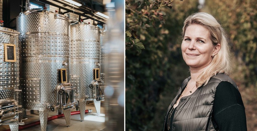 Sofia Ruhne är ägare till The Winery Hotel, vingården Terreno  och ordförande för Montefioralles producentorganisation i vinregionen Chianti Classico. Foto: Anna Ejemo & Petter Bäcklund