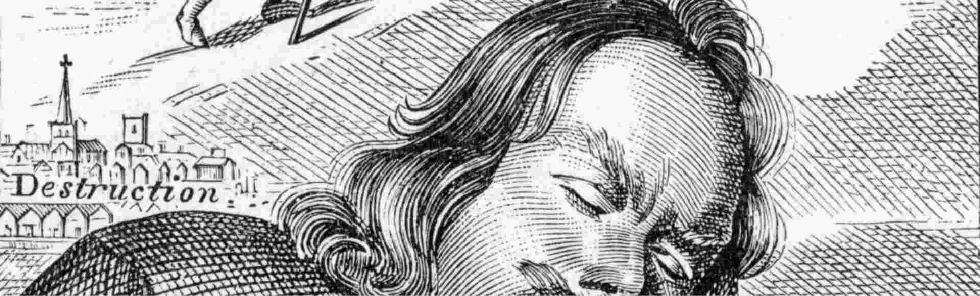 A vintage engraving of John Bunyan's dream.