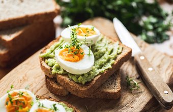 Healhy Breakfast Toast With Avocado, Egg