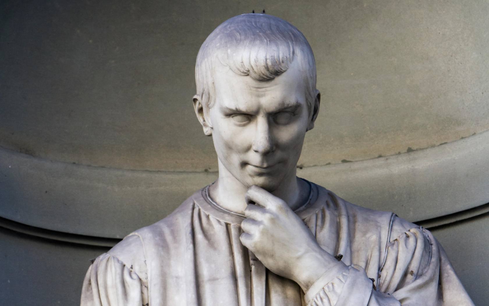 Niccolo Machiavelli statue in Florence, Italy