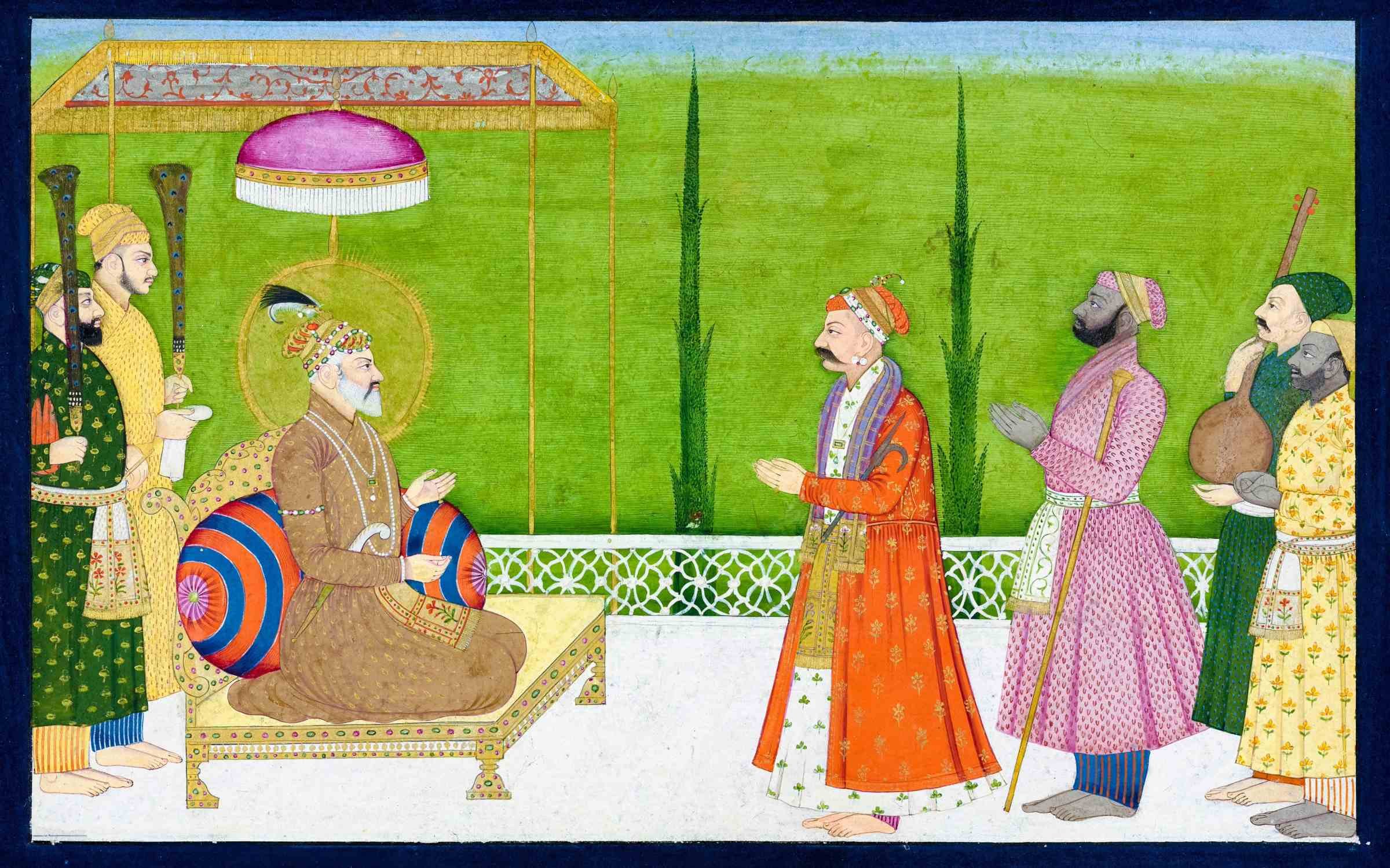 The poet Sundar Das before the Mughal Emperor Shah Jahan