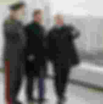 Russian President Vladimir Putin with military intelligence officials at the GRU building, 2006. Credit: Dmitry Astakohv/AFP via Getty Images.