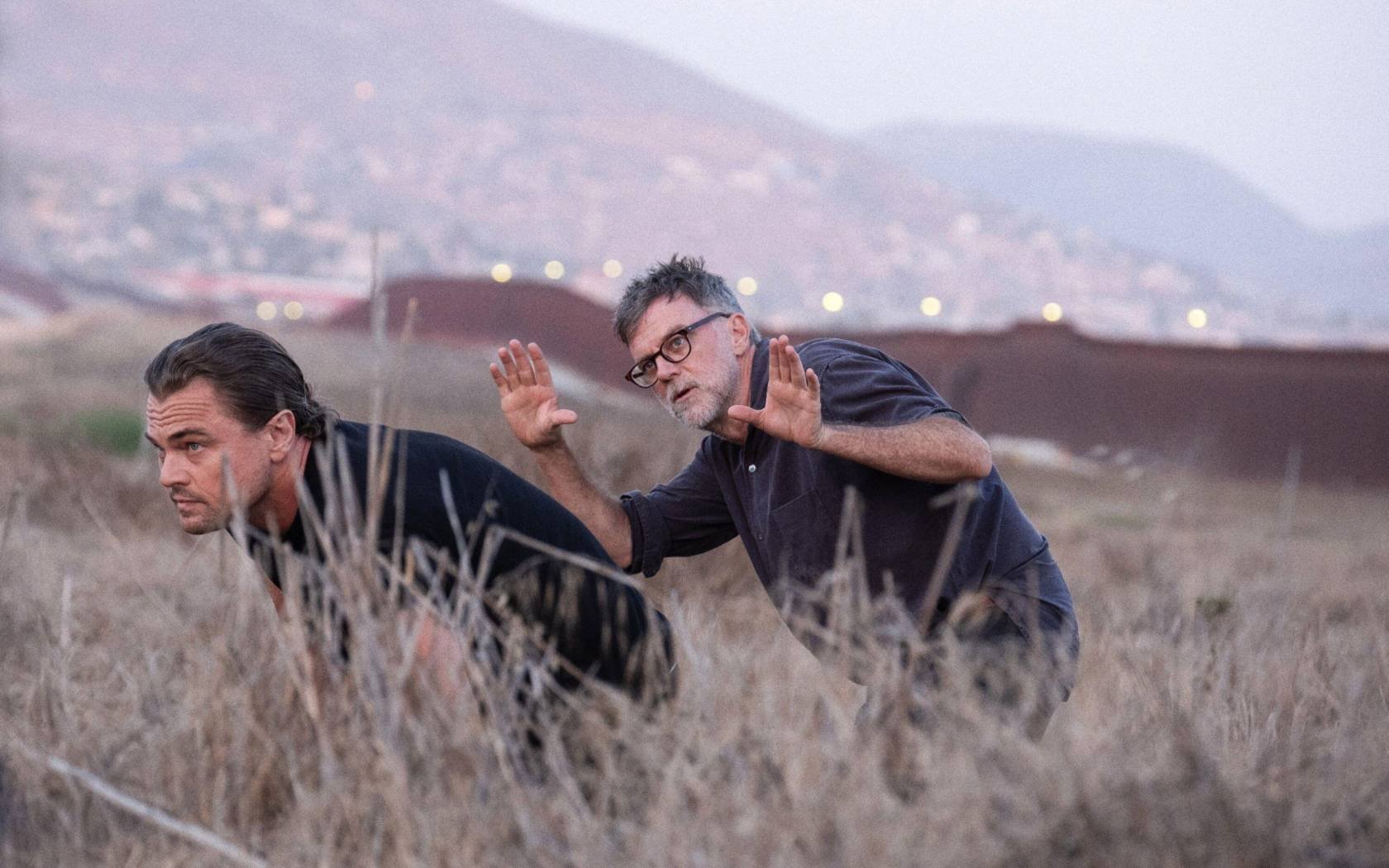 Paul Thomas Anderson on the set of One Battle After Another.