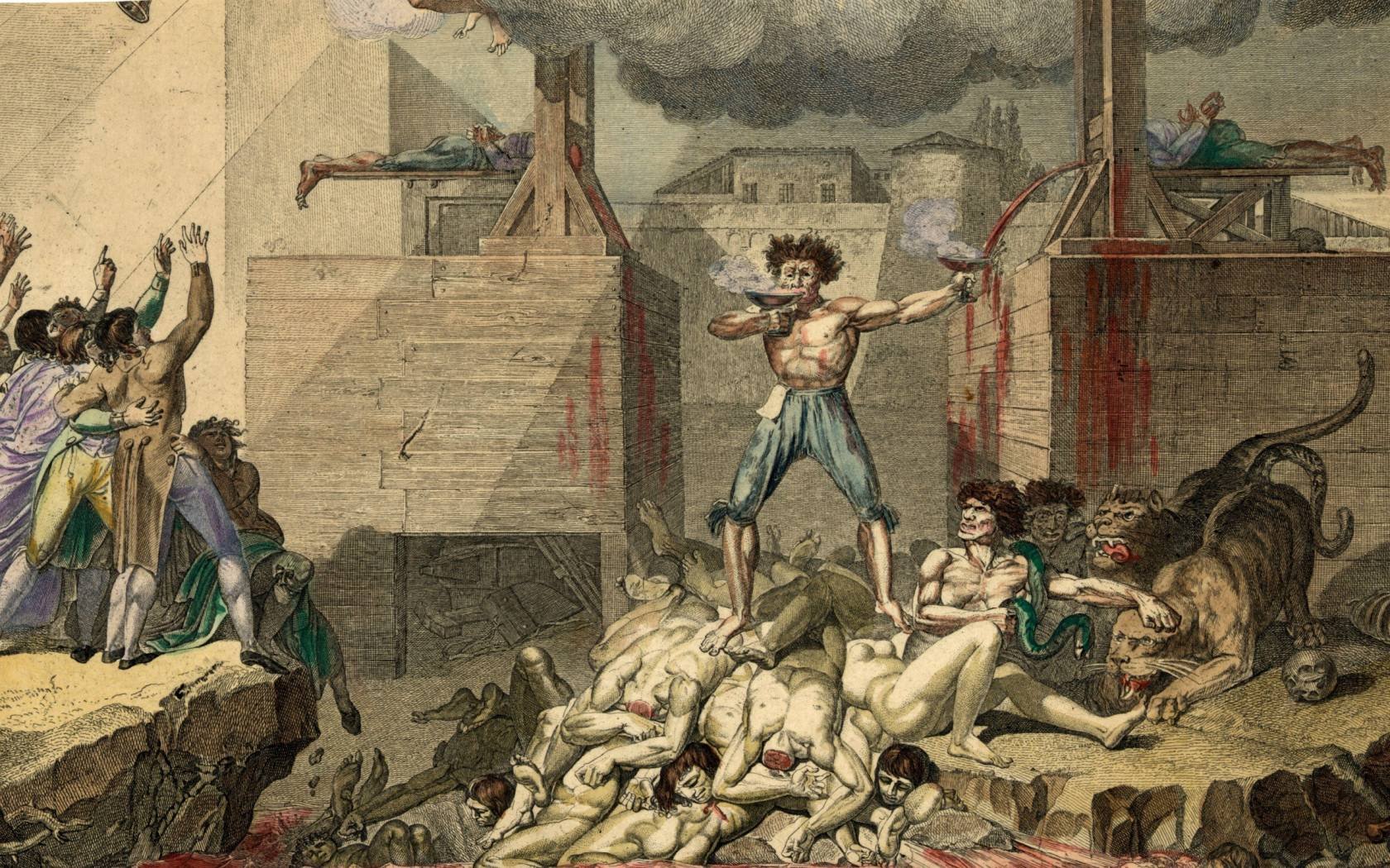 A caricature of the Terror during the French Revolution.