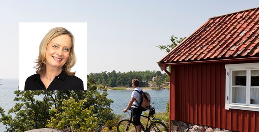 Katarina Bergstrand, vd och organisatör på Sweden by Bike, samarbetar med besöksnäringen för att öka intresset för cykelturism.  Foto: Henrik Trygg