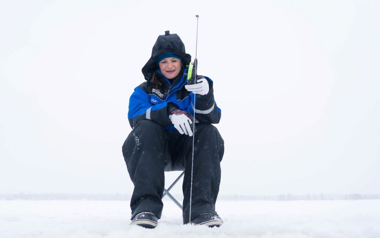Ice fishing from Kukkolaforsen