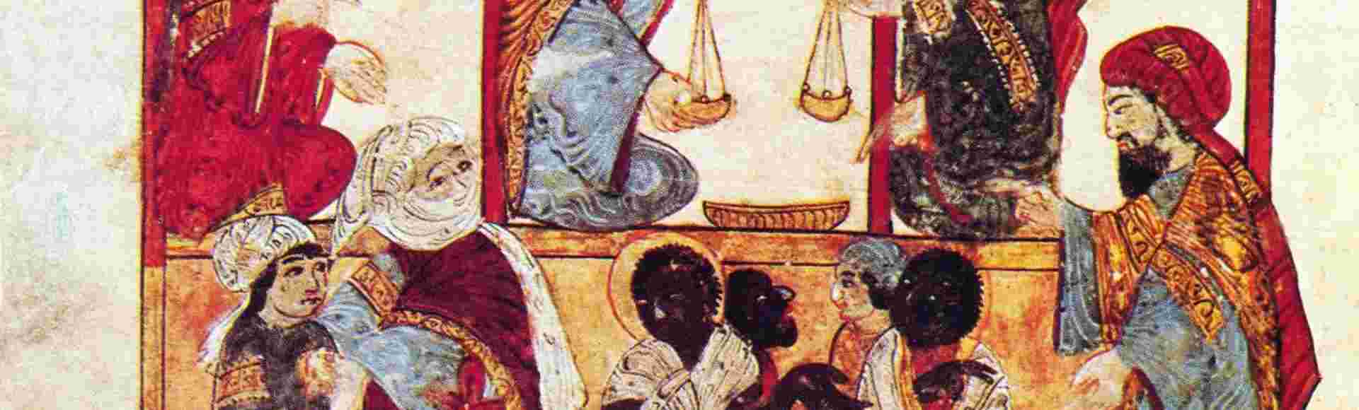 The slave market at Zabid in Yemen by Yahya ibn Mahmud al-Wasiti (1237 CE).