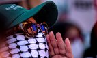 Pro-Palestine protestor in New York City. Credit: Sipa US