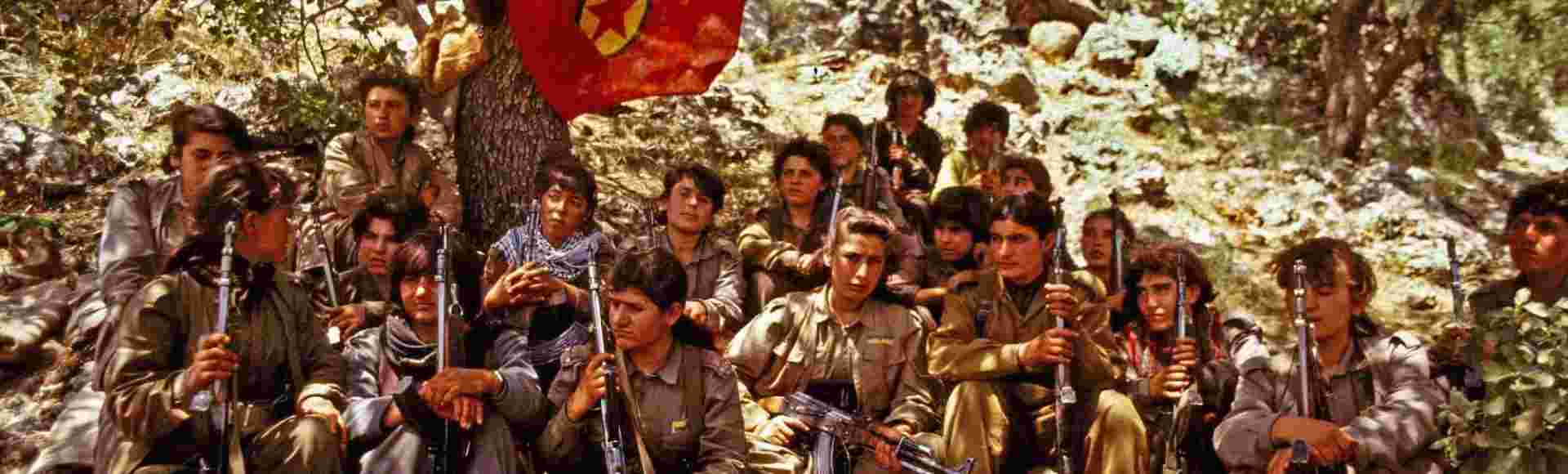 Women guerrillas of the Kurdistan Workers Party (PKK) at a training camp, September 1992.
