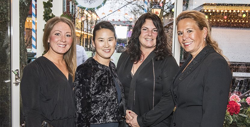 Karin Stjerna, Maria Krona och Kristin Boman, alla från Bomans i Trosa, med Mia Spendrup, Loka Brunn.  