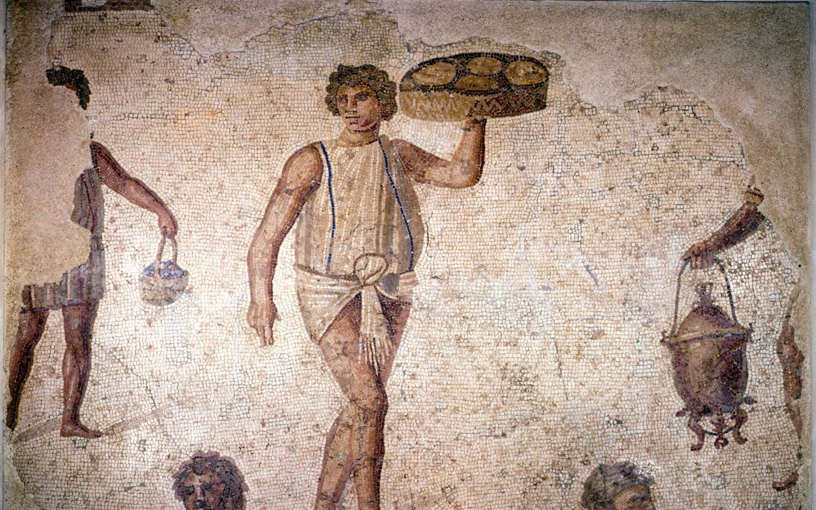 Roman slaves preparing a feast.