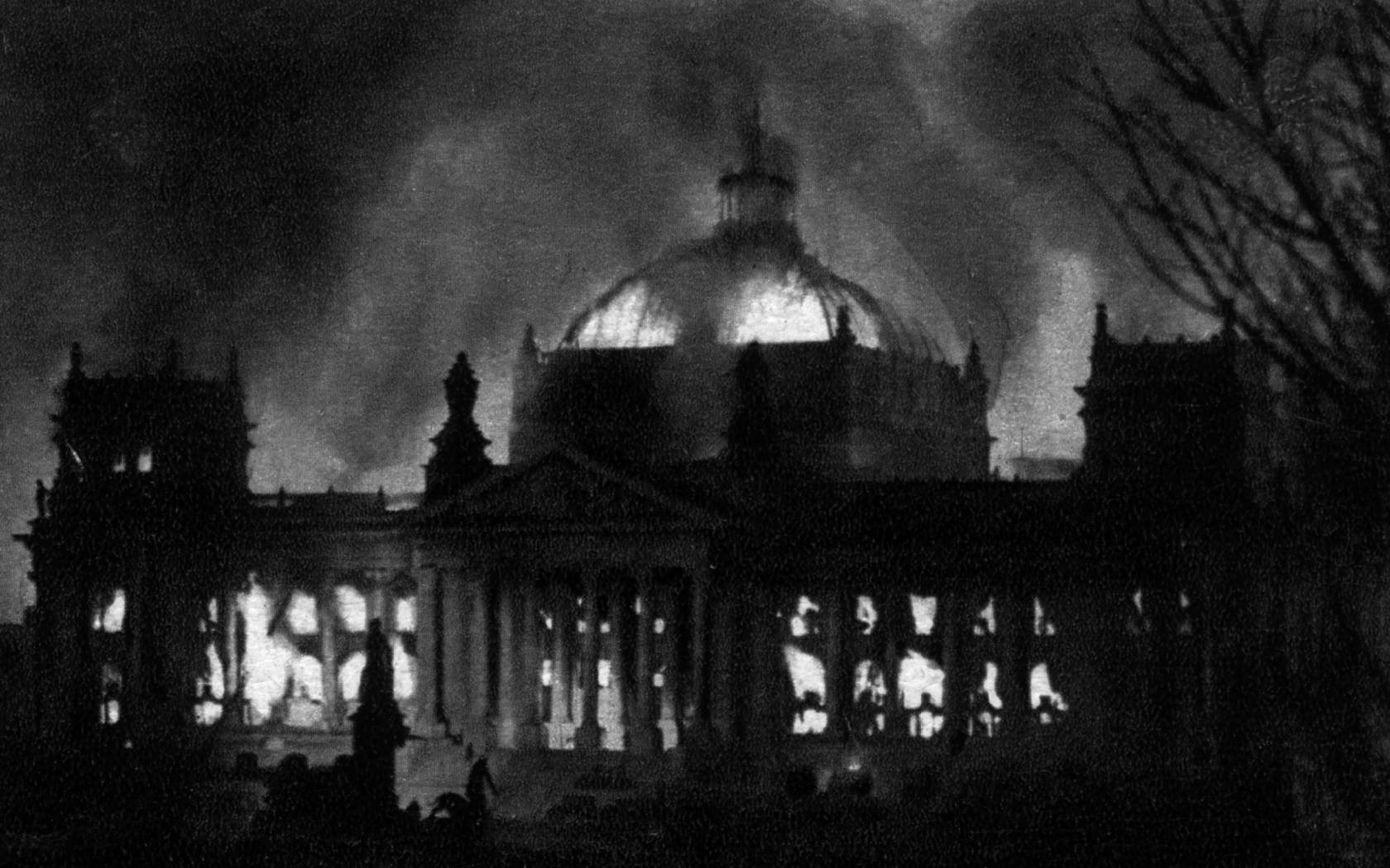 The Reichstag fire, 1933.