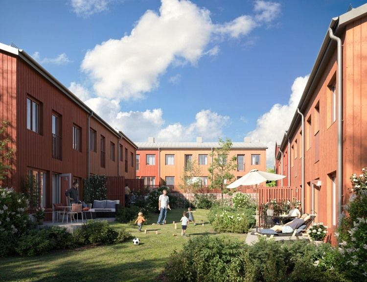 Gård mellan Hebas radhus i Smedjan i Källberga