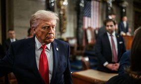 President Donald Trump delivers his State of the Union address, Tuesday, February 24, 2026, on the House floor of the U.S. Capitol in Washington, D.C.
