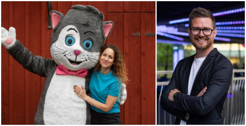 Pelle svanslös, regissör Sara Sommarfeldt och Thomas Burénius, afffärsområdeschef.  
