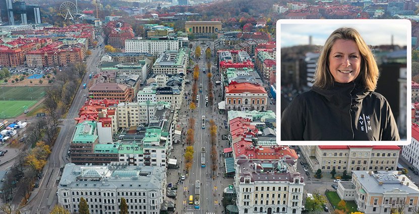 Även i vinter – grönt ljus för uteservering på avenyn, något som Jessica Wassberg med Avenyföreningen länge kämpat för.  Foto: Avenyföreningen/Alexander Ljungqvist/Göteborgs Stad